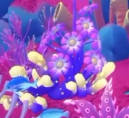 Recorte do trailer: Ramo de corais com flores violetas