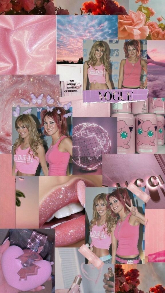 Colagens de fotos da anahi e roberta do rebelde apenas em tom de rosa